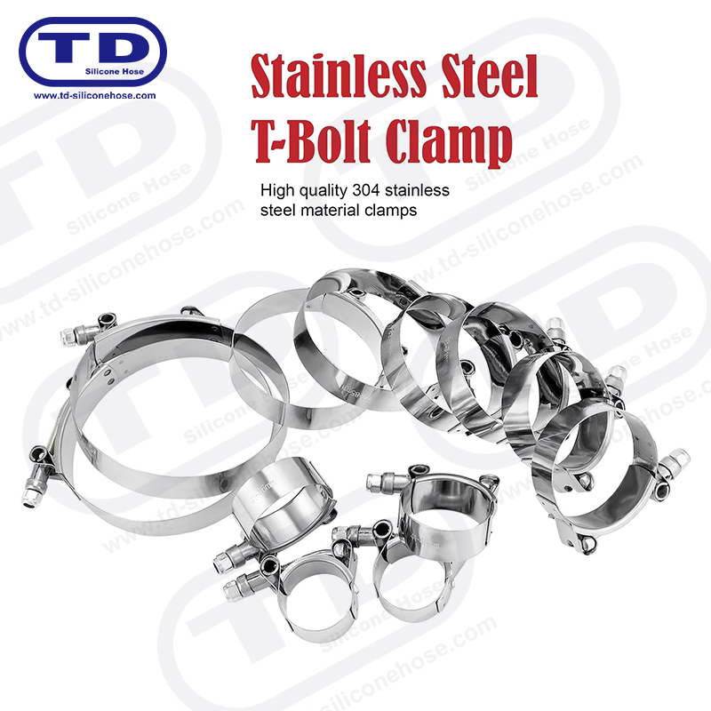 Tungt t-bolt silikone slangeklemme