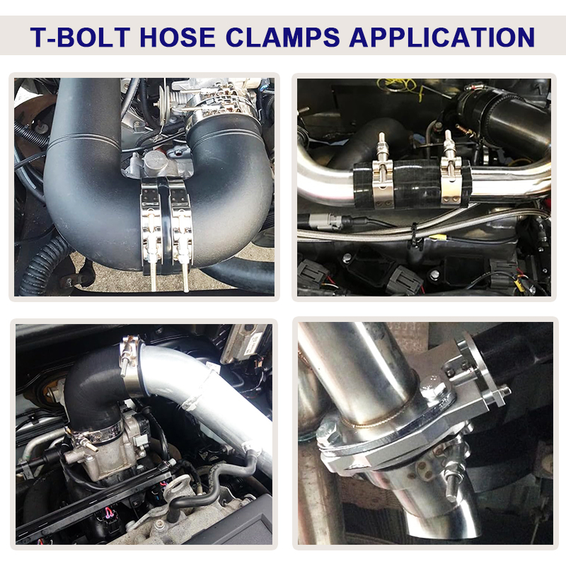 Tungt t-bolt silikone slangeklemme