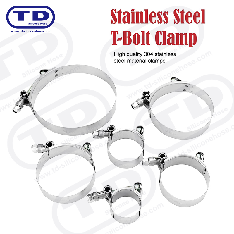 Tungt t-bolt silikone slangeklemme