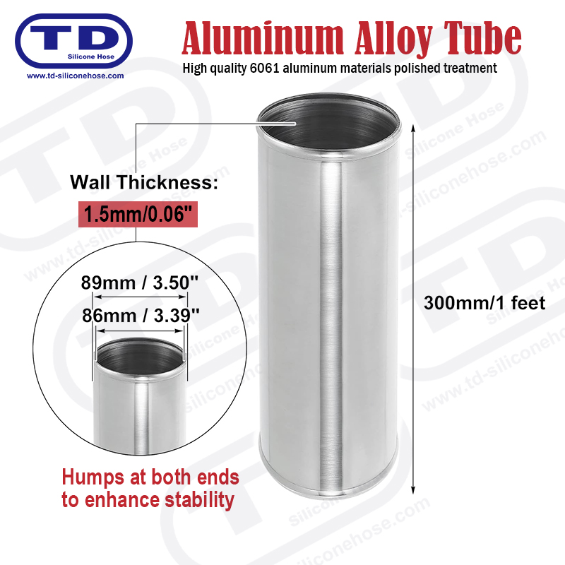 Aluminiumsrør OD: 89 mm L: 300 mm